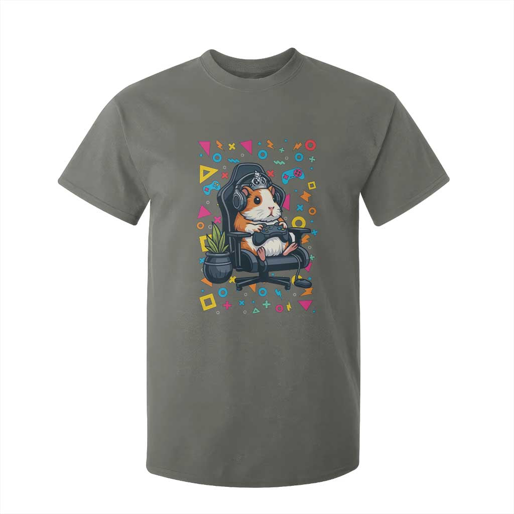 Funny Guinea Pigs And Gaming Lover Gift For Kid T Shirt For Kid TS12 Military Green Print Your Wear