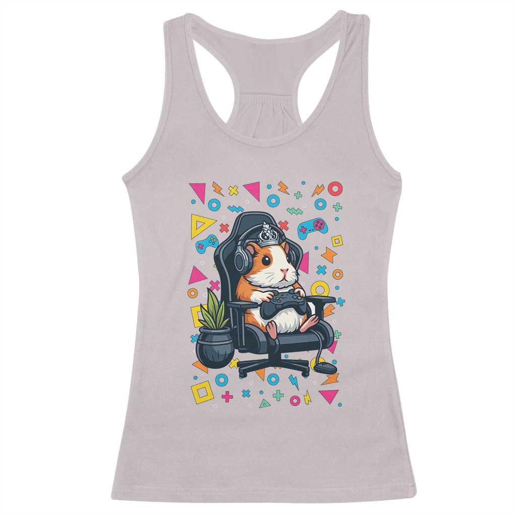 Funny Guinea Pigs And Gaming Lover Gift For Kid Racerback Tank Top TS12 Ice Gray Print Your Wear