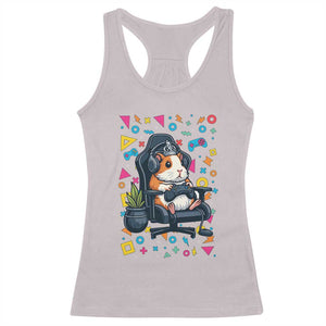 Funny Guinea Pigs And Gaming Lover Gift For Kid Racerback Tank Top TS12 Ice Gray Print Your Wear