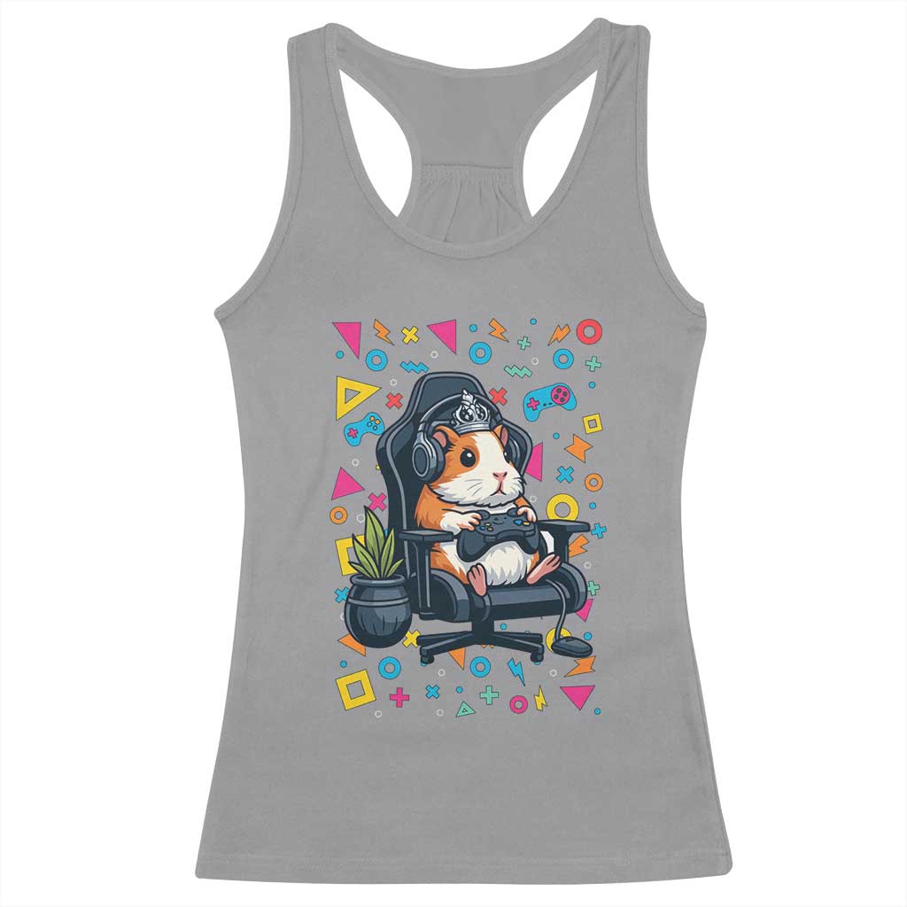 Funny Guinea Pigs And Gaming Lover Gift For Kid Racerback Tank Top TS12 Sport Gray Print Your Wear
