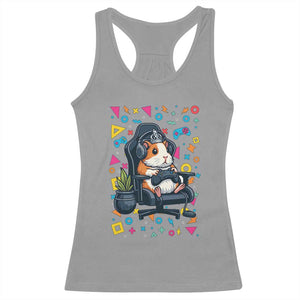 Funny Guinea Pigs And Gaming Lover Gift For Kid Racerback Tank Top TS12 Sport Gray Print Your Wear
