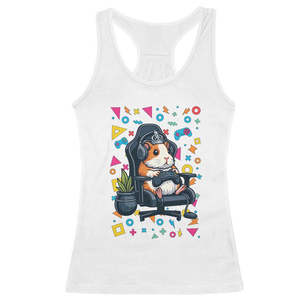 Funny Guinea Pigs And Gaming Lover Gift For Kid Racerback Tank Top TS12 White Print Your Wear