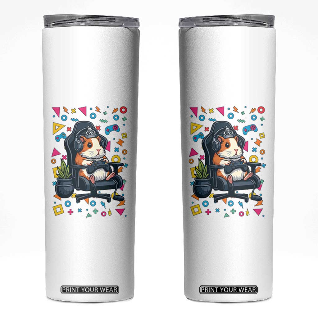 Funny Guinea Pigs And Gaming Lover Gift For Kid Skinny Tumbler TS12 White Print Your Wear