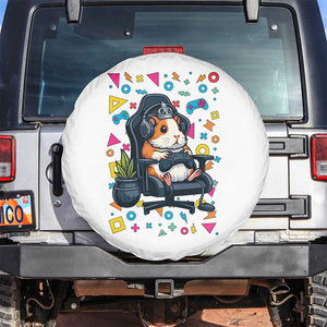 Funny Guinea Pigs And Gaming Lover Gift For Kid Spare Tire Cover TS12 No hole White Print Your Wear