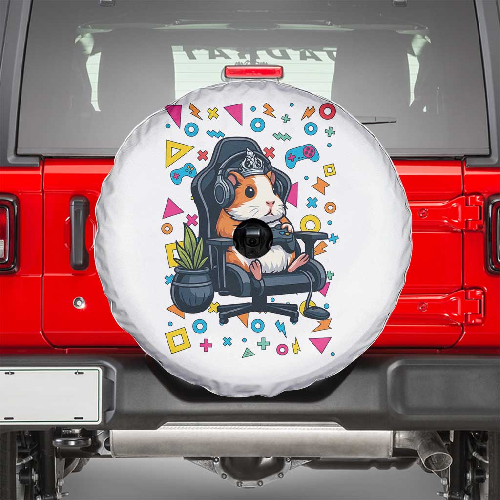 Funny Guinea Pigs And Gaming Lover Gift For Kid Spare Tire Cover TS12 White Print Your Wear