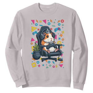 Funny Guinea Pigs And Gaming Lover Gift For Kid Sweatshirt TS12 Ice Gray Print Your Wear
