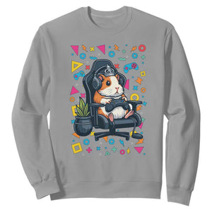 Funny Guinea Pigs And Gaming Lover Gift For Kid Sweatshirt TS12 Sport Gray Print Your Wear