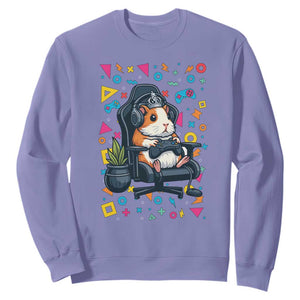 Funny Guinea Pigs And Gaming Lover Gift For Kid Sweatshirt TS12 Violet Print Your Wear