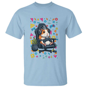 Funny Guinea Pigs And Gaming Lover Gift For Kid T Shirt TS12 Light Blue Print Your Wear