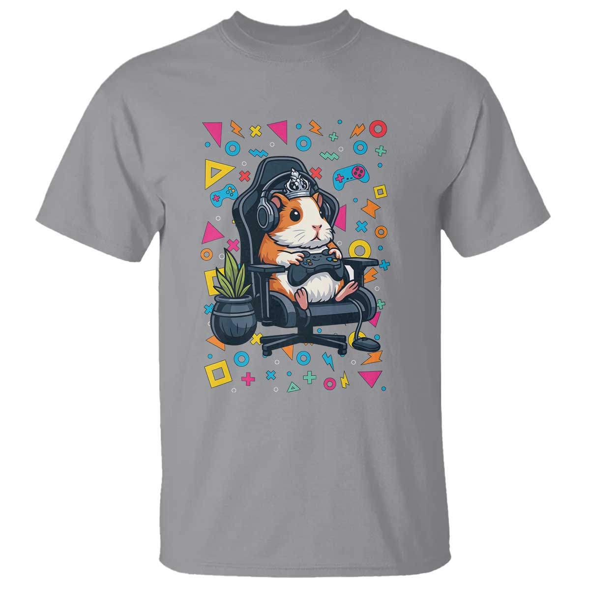 Funny Guinea Pigs And Gaming Lover Gift For Kid T Shirt TS12 Sport Gray Print Your Wear