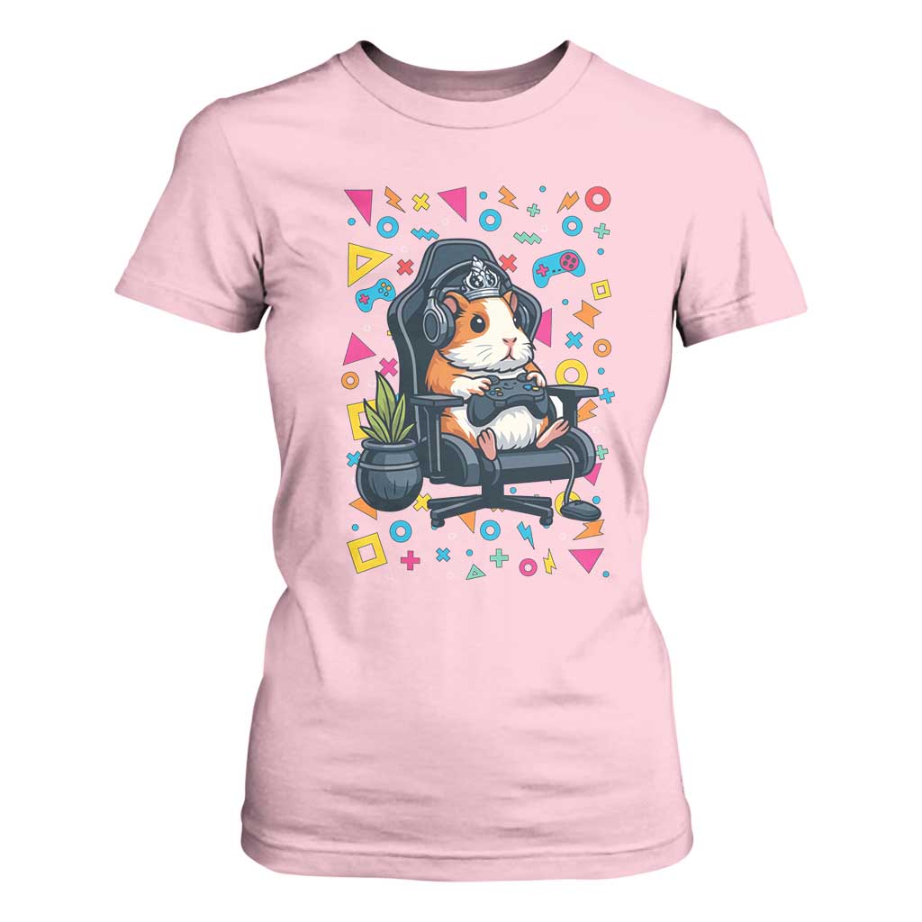 Funny Guinea Pigs And Gaming Lover Gift For Kid T Shirt For Women TS12 Light Pink Print Your Wear