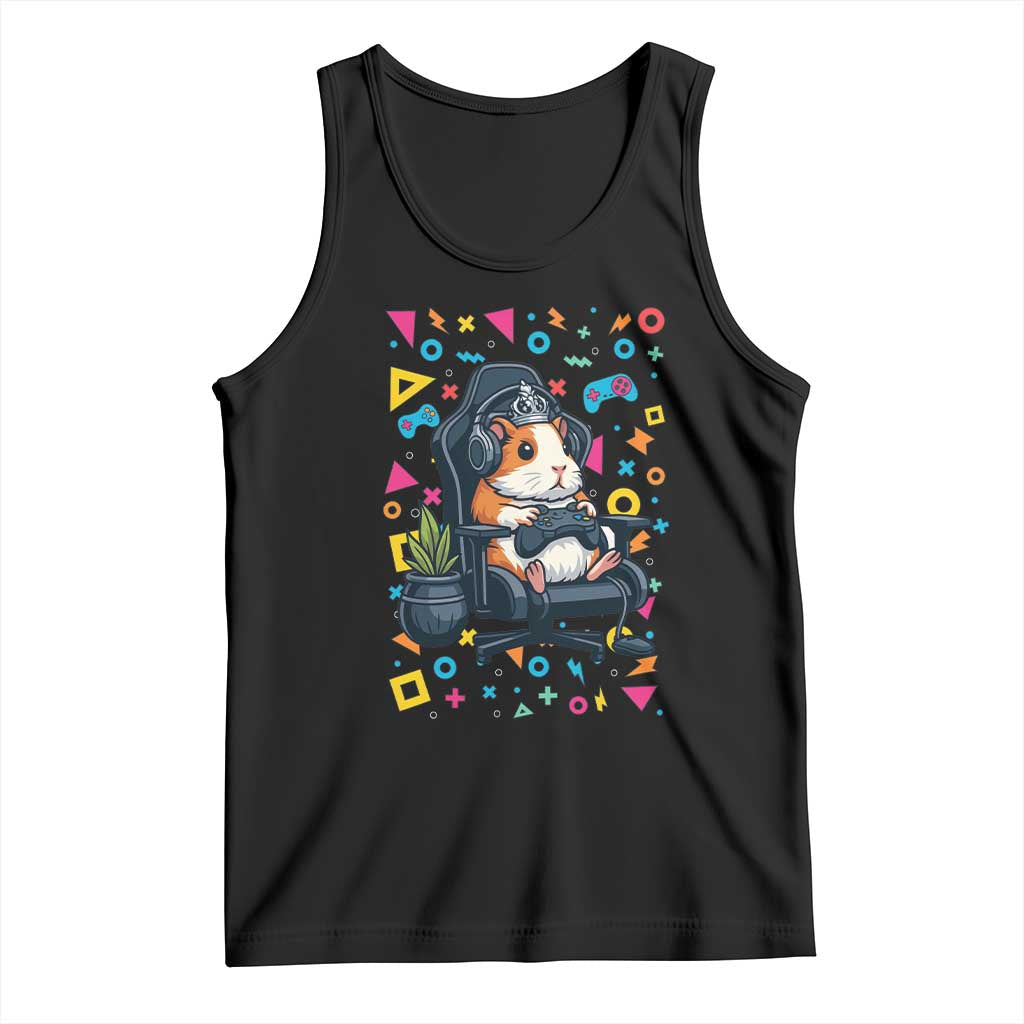 Funny Guinea Pigs And Gaming Lover Gift For Kid Tank Top TS12 Black Print Your Wear