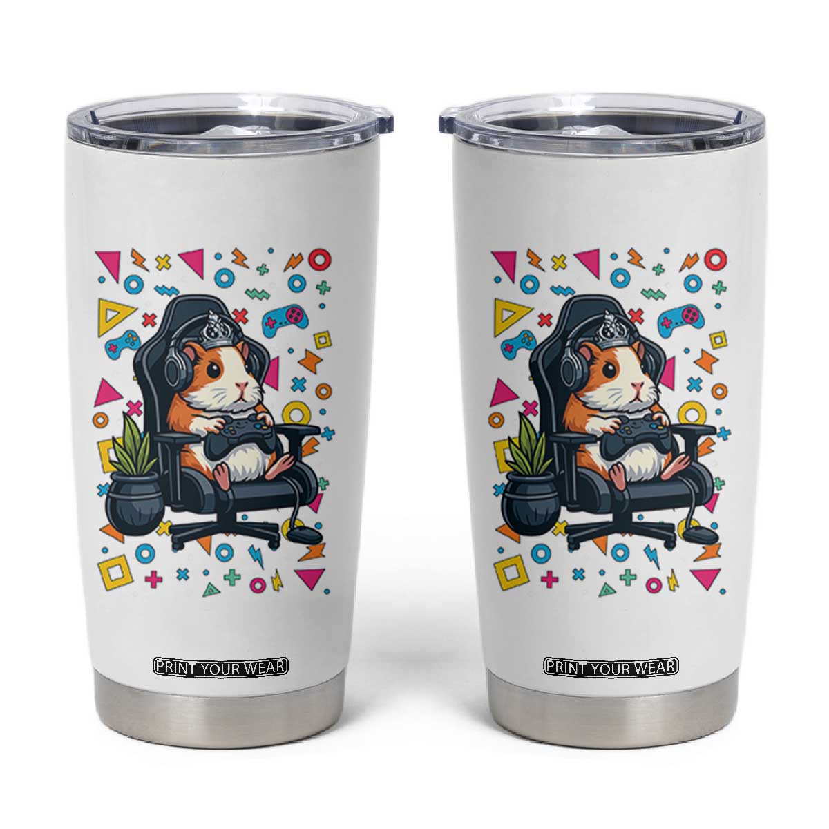 Funny Guinea Pigs And Gaming Lover Gift For Kid Tumbler Cup TS12 White Print Your Wear