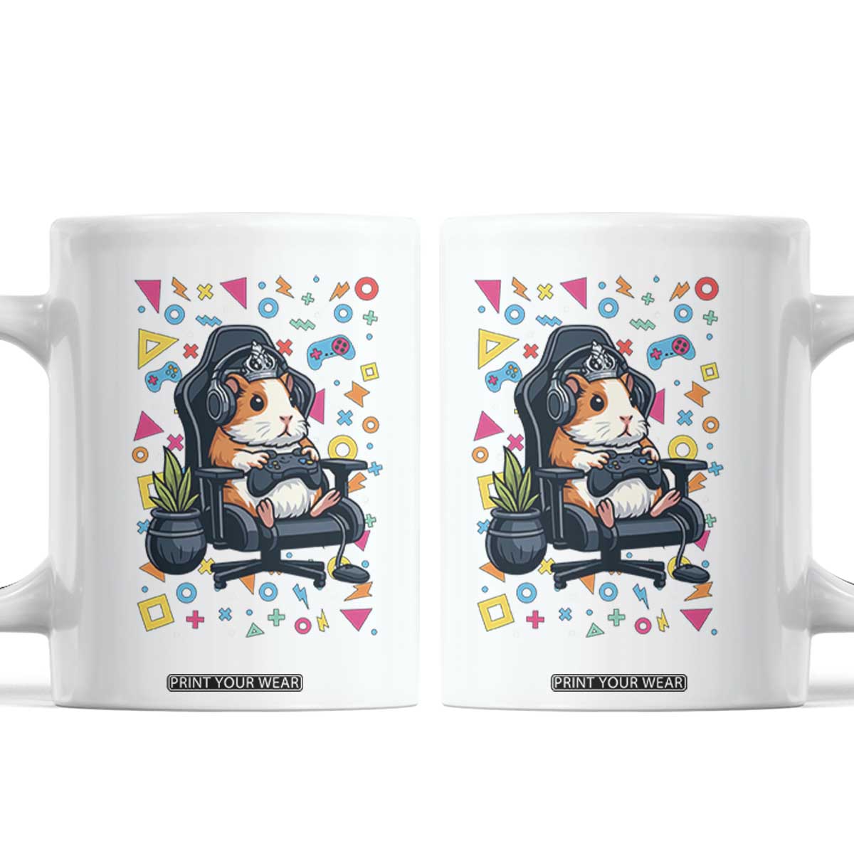 Funny Guinea Pigs And Gaming Lover Gift For Kid Coffee Mug TS12 White Print Your Wear