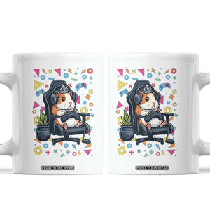 Funny Guinea Pigs And Gaming Lover Gift For Kid Coffee Mug TS12 White Print Your Wear