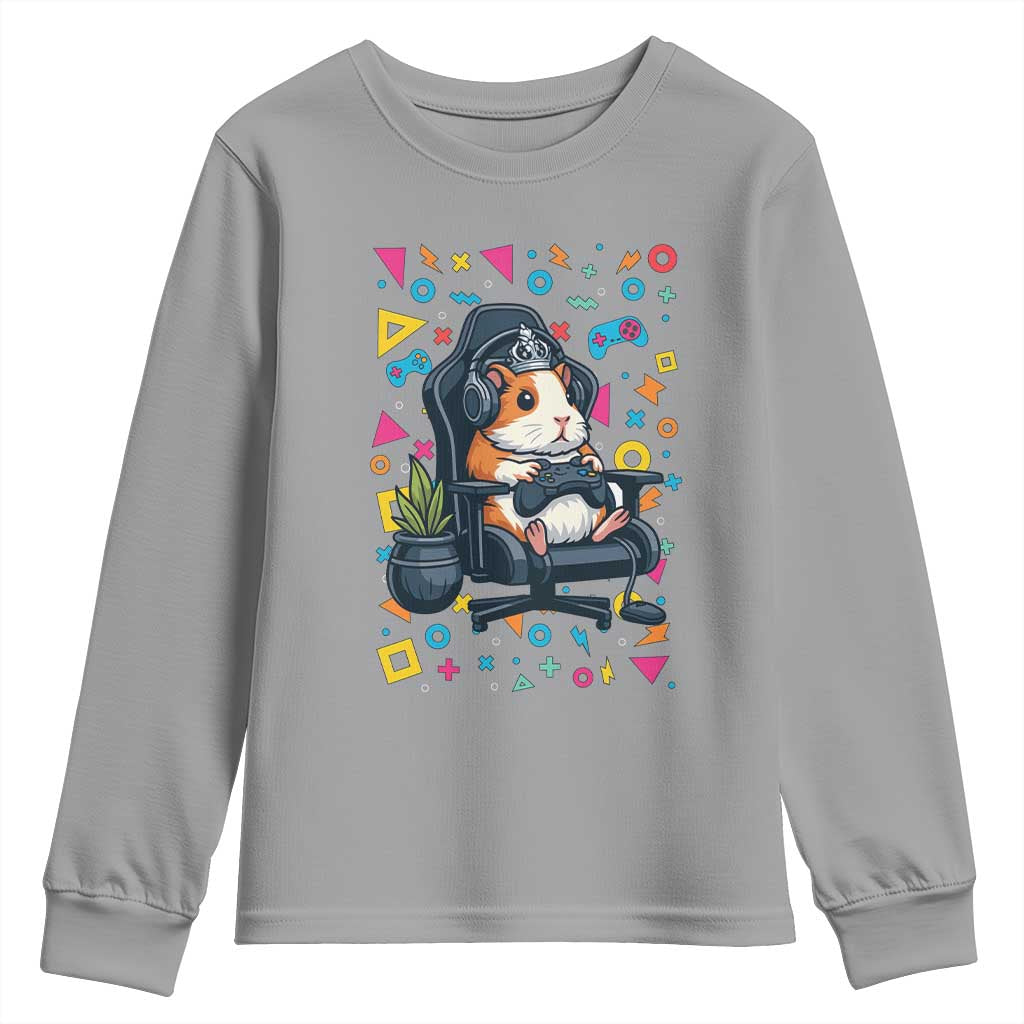 Funny Guinea Pigs And Gaming Lover Gift For Kid Youth Sweatshirt TS12 Sport Gray Print Your Wear