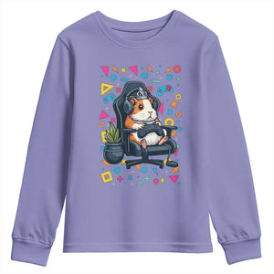 Funny Guinea Pigs And Gaming Lover Gift For Kid Youth Sweatshirt TS12 Violet Print Your Wear