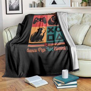 Funny Easily Distracted By Guinea Pigs And Gaming Throw Blanket Game Lover Gift TS12 Print Your Wear