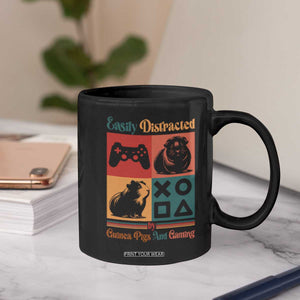 Funny Easily Distracted By Guinea Pigs And Gaming Coffee Mug Game Lover Gift TS12 Print Your Wear