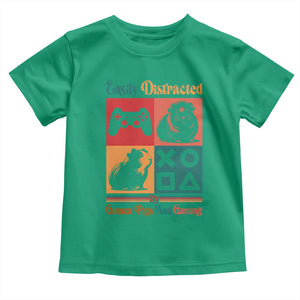 Funny Easily Distracted By Guinea Pigs And Gaming Toddler T Shirt Game Lover Gift TS12 Irish Green Print Your Wear