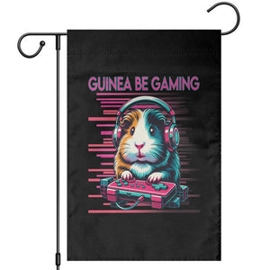 Funny Guinea Pig Video Game Player Gift Garden Flag Guinea Be Gaming TS12 Black Print Your Wear