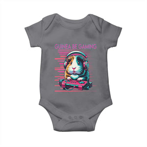 Funny Guinea Pig Video Game Player Gift Baby Onesie Guinea Be Gaming TS12 Charcoal Print Your Wear