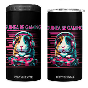 Funny Guinea Pig Video Game Player Gift 4 in 1 Can Cooler Tumbler Guinea Be Gaming TS12 One Size: 16 oz Black Print Your Wear