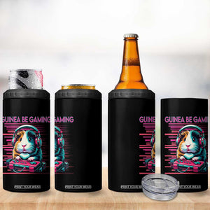 Funny Guinea Pig Video Game Player Gift 4 in 1 Can Cooler Tumbler Guinea Be Gaming TS12 Print Your Wear