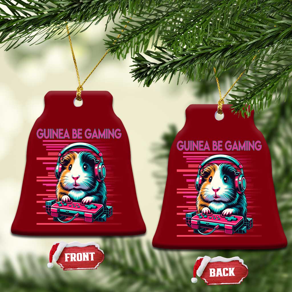 Funny Guinea Pig Video Game Player Gift Ceramic Ornament Guinea Be Gaming TS12 Print Your Wear