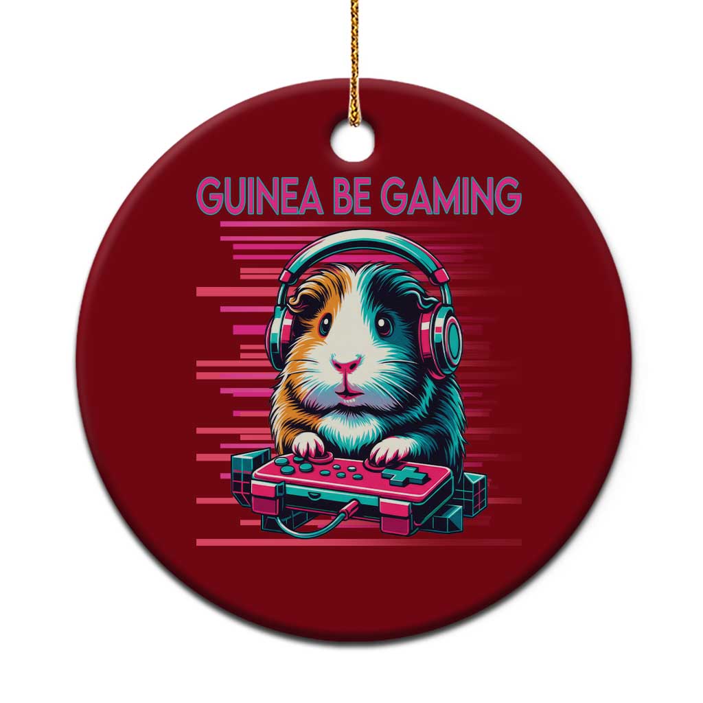 Funny Guinea Pig Video Game Player Gift Ceramic Ornament Guinea Be Gaming TS12 1pc Red Print Your Wear