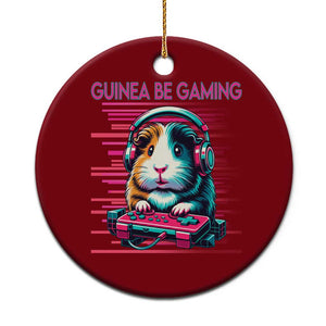 Funny Guinea Pig Video Game Player Gift Ceramic Ornament Guinea Be Gaming TS12 1pc Red Print Your Wear