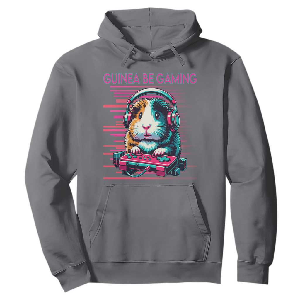 Funny Guinea Pig Video Game Player Gift Hoodie Guinea Be Gaming TS12 Charcoal Print Your Wear