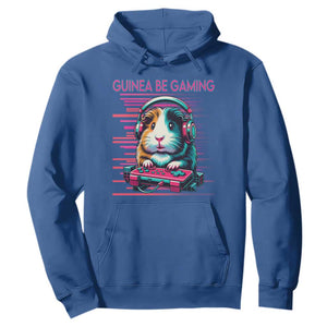 Funny Guinea Pig Video Game Player Gift Hoodie Guinea Be Gaming TS12 Royal Blue Print Your Wear