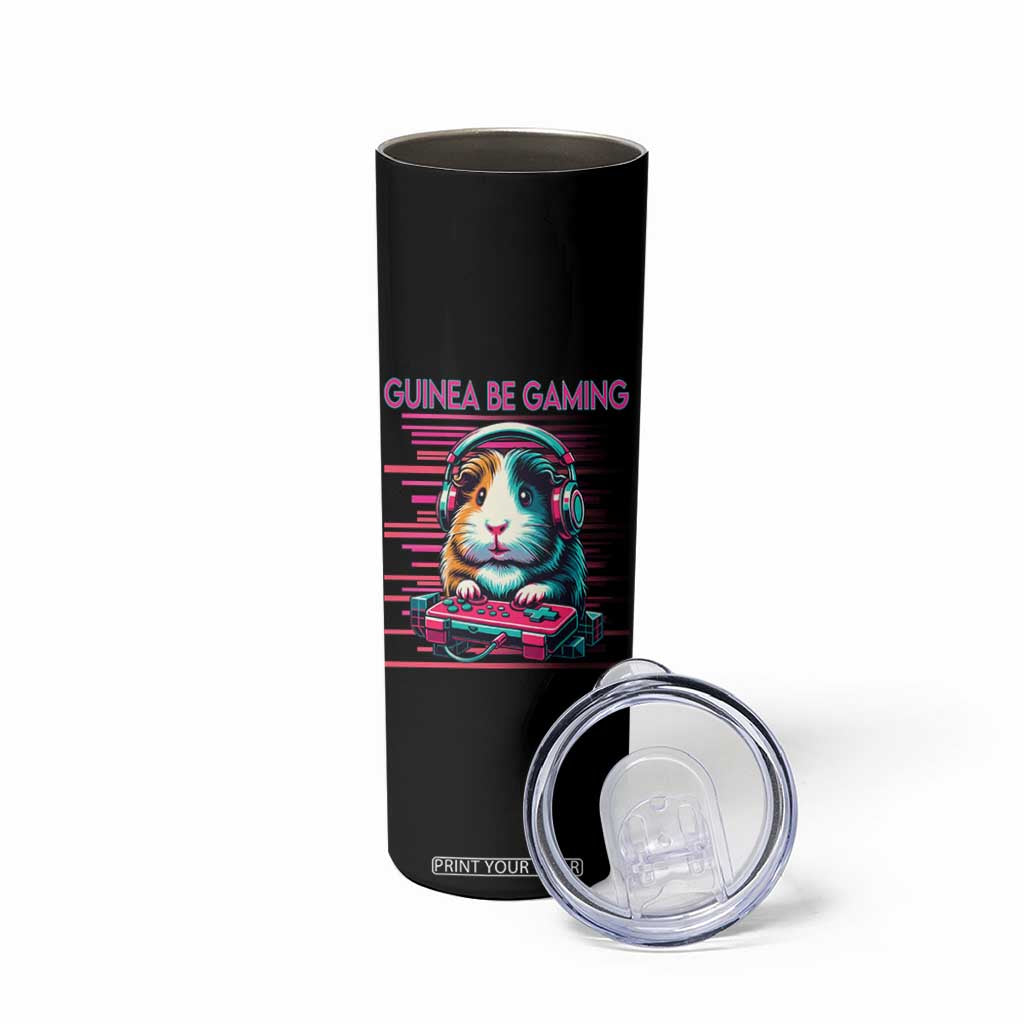 Funny Guinea Pig Video Game Player Gift Skinny Tumbler Guinea Be Gaming TS12 Print Your Wear