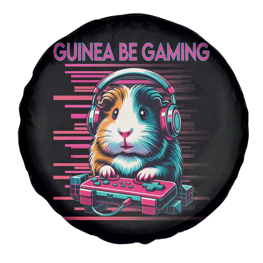 Funny Guinea Pig Video Game Player Gift Spare Tire Cover Guinea Be Gaming TS12 Print Your Wear