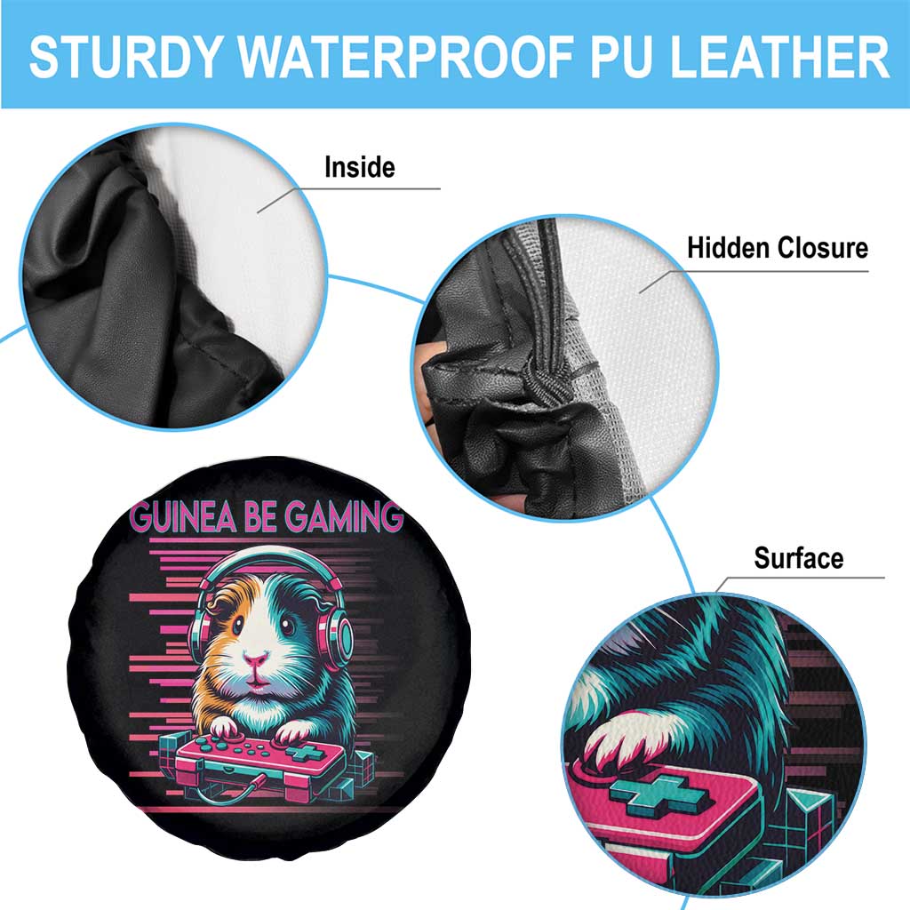 Funny Guinea Pig Video Game Player Gift Spare Tire Cover Guinea Be Gaming TS12 Print Your Wear