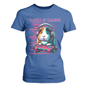 Funny Guinea Pig Video Game Player Gift T Shirt For Women Guinea Be Gaming TS12 Royal Blue Print Your Wear
