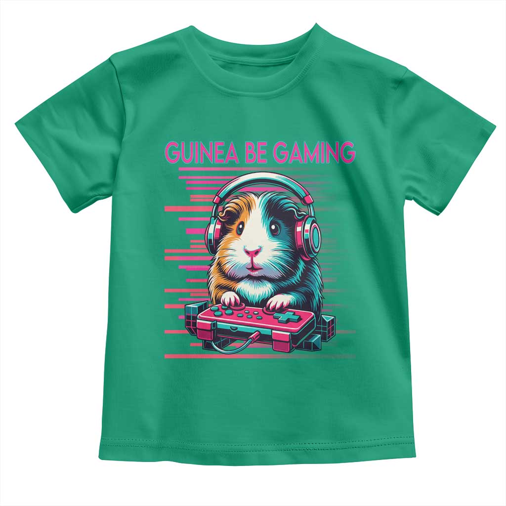 Funny Guinea Pig Video Game Player Gift Toddler T Shirt Guinea Be Gaming TS12 Irish Green Print Your Wear