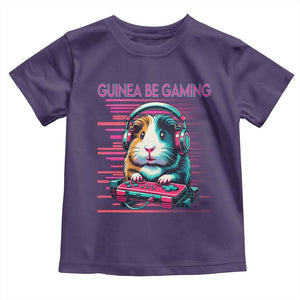 Funny Guinea Pig Video Game Player Gift Toddler T Shirt Guinea Be Gaming TS12 Purple Print Your Wear