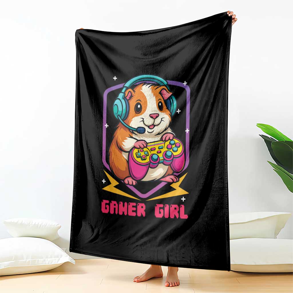 Guinea Pig Video Game Rodent Lover Throw Blanket Funny Gamers Girl Gift TS12 Print Your Wear