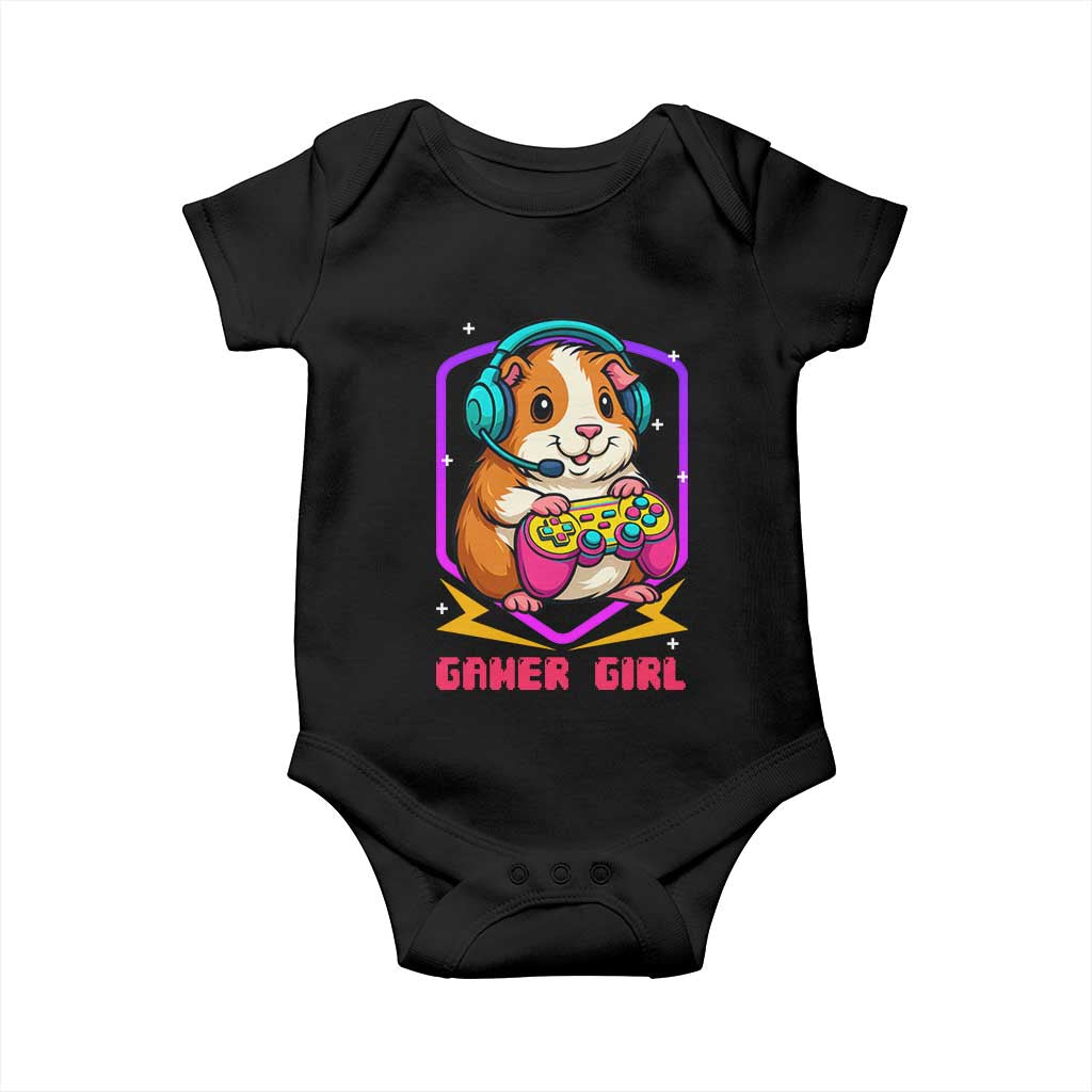 Guinea Pig Video Game Rodent Lover Baby Onesie Funny Gamers Girl Gift TS12 Black Print Your Wear