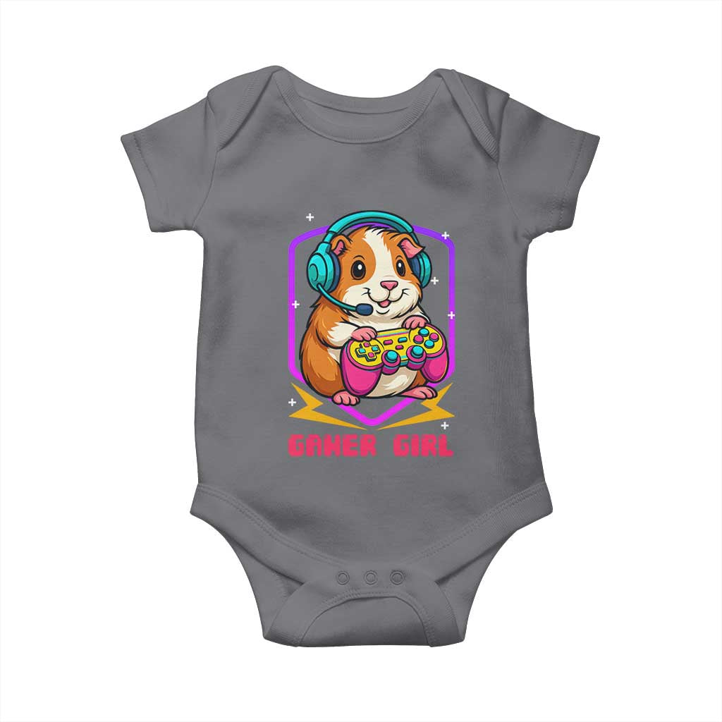 Guinea Pig Video Game Rodent Lover Baby Onesie Funny Gamers Girl Gift TS12 Charcoal Print Your Wear