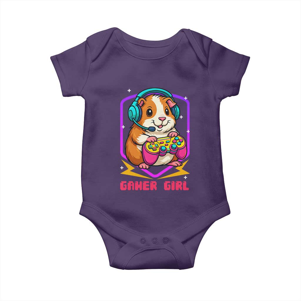 Guinea Pig Video Game Rodent Lover Baby Onesie Funny Gamers Girl Gift TS12 Purple Print Your Wear