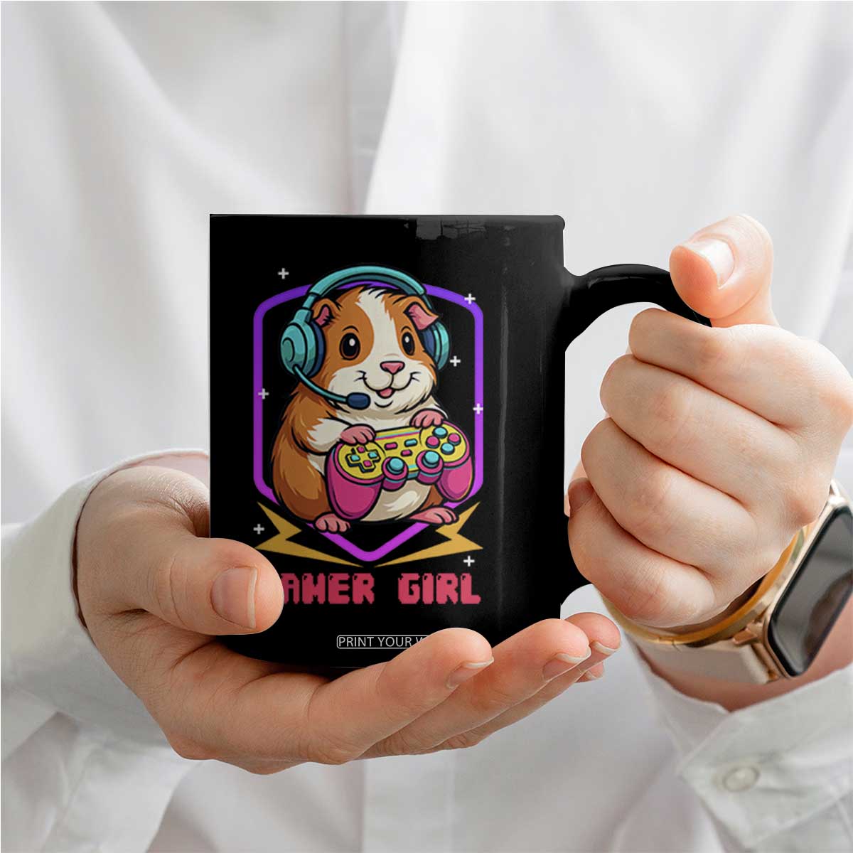 Guinea Pig Video Game Rodent Lover Coffee Mug Funny Gamers Girl Gift TS12 Print Your Wear