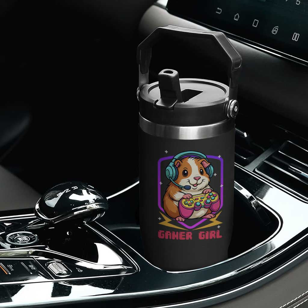 Guinea Pig Video Game Rodent Lover Flip Straw Tumbler Funny Gamers Girl Gift TS12 Print Your Wear