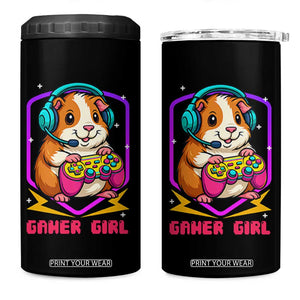 Guinea Pig Video Game Rodent Lover 4 in 1 Can Cooler Tumbler Funny Gamers Girl Gift TS12 One Size: 16 oz Black Print Your Wear