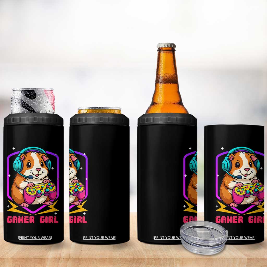 Guinea Pig Video Game Rodent Lover 4 in 1 Can Cooler Tumbler Funny Gamers Girl Gift TS12 Print Your Wear