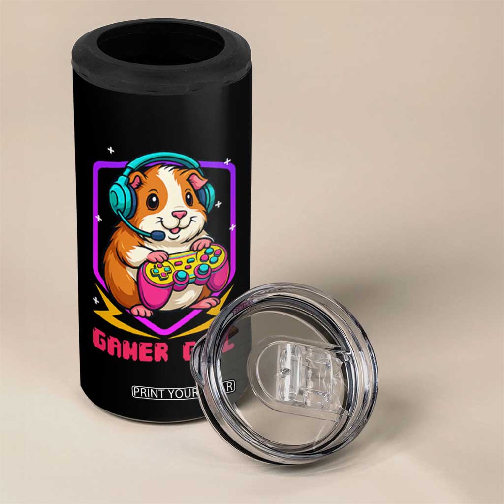 Guinea Pig Video Game Rodent Lover 4 in 1 Can Cooler Tumbler Funny Gamers Girl Gift TS12 Print Your Wear