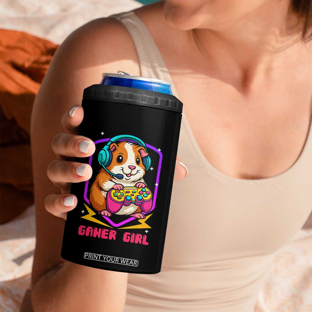 Guinea Pig Video Game Rodent Lover 4 in 1 Can Cooler Tumbler Funny Gamers Girl Gift TS12 Print Your Wear