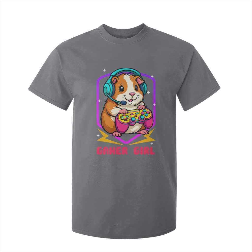 Guinea Pig Video Game Rodent Lover T Shirt For Kid Funny Gamers Girl Gift TS12 Charcoal Print Your Wear